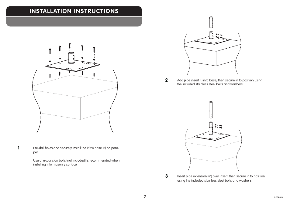 Installation instructions | Crimson RF24 User Manual | Page 2 / 5