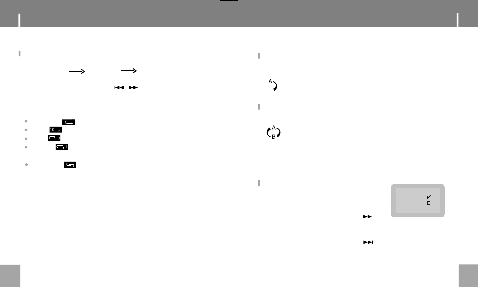 Play/repeat mode, A-b repeat mode, Play/ repeat mode | Loop a-b repeating / resume | COBY electronic MPC751 User Manual | Page 12 / 16