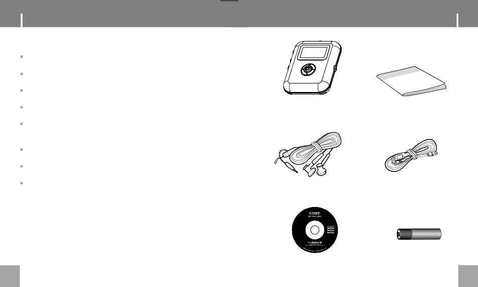 Features, Accessories, Accessory | COBY electronic MPC751 User Manual | Page 3 / 16
