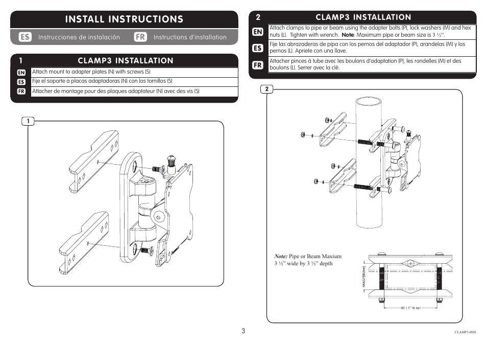 Install instructions | Crimson CLAMP3 User Manual | Page 3 / 5
