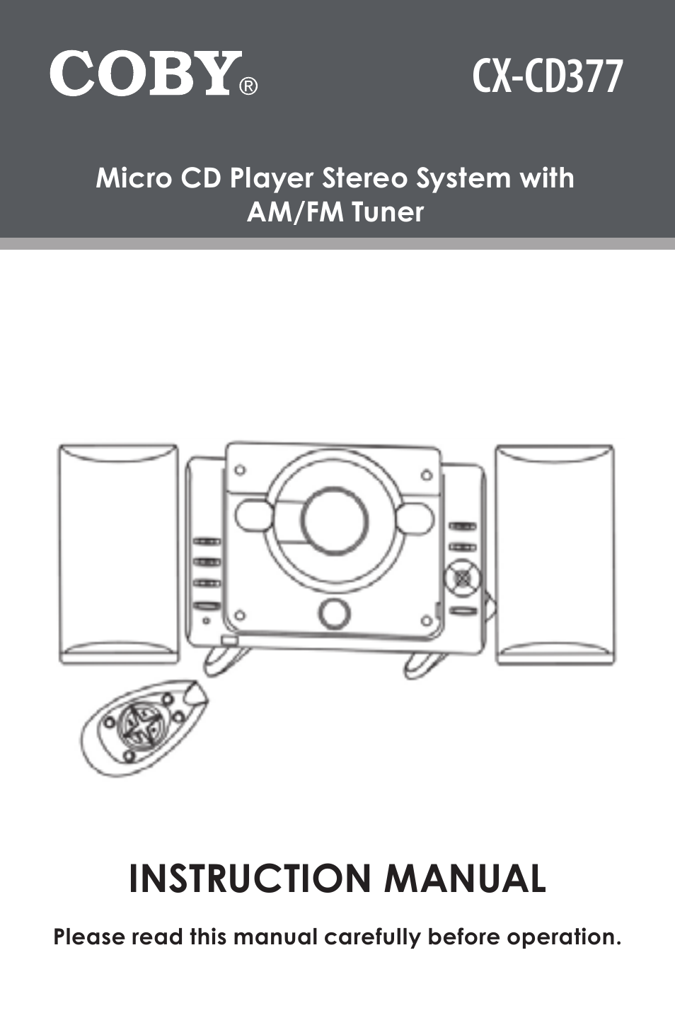 COBY electronic COBY CX CD377 User Manual | 28 pages