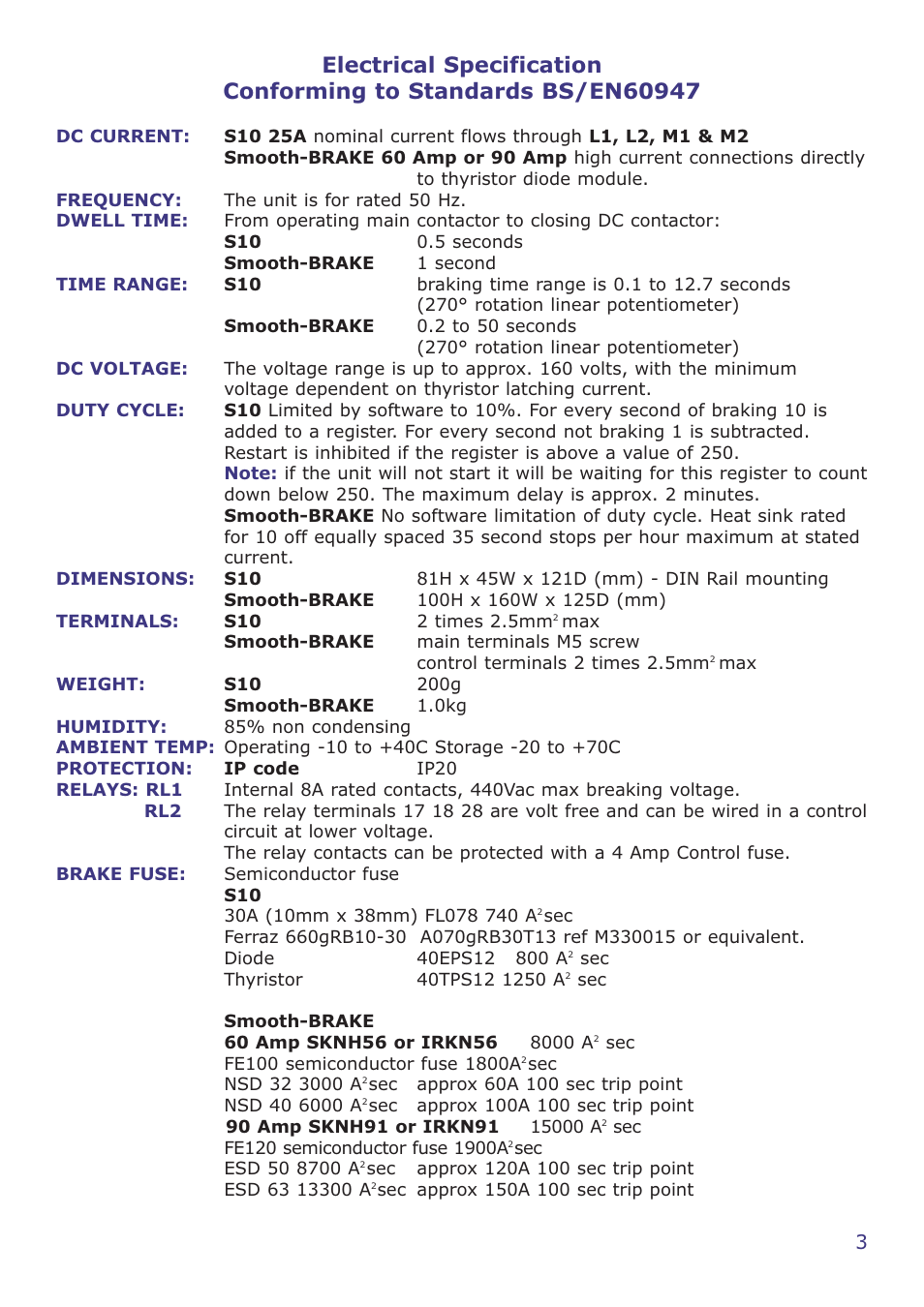 Crompton Controls 3DPM1CHS/10 User Manual | Page 3 / 16