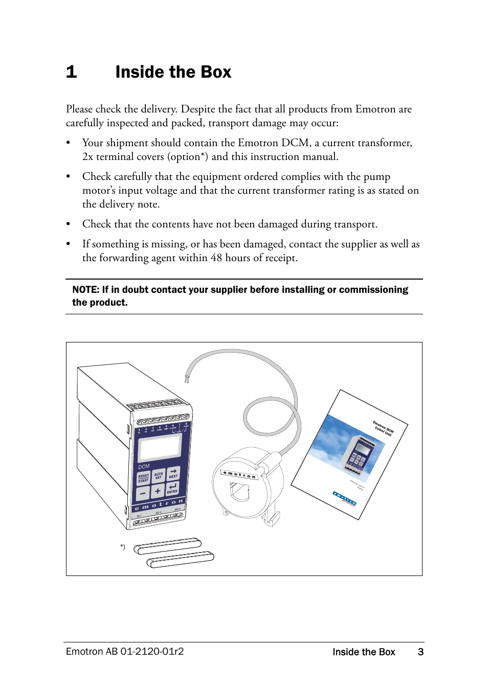 1 inside the box, Inside the box, 1inside the box | Crompton Controls DCM User Manual | Page 4 / 64