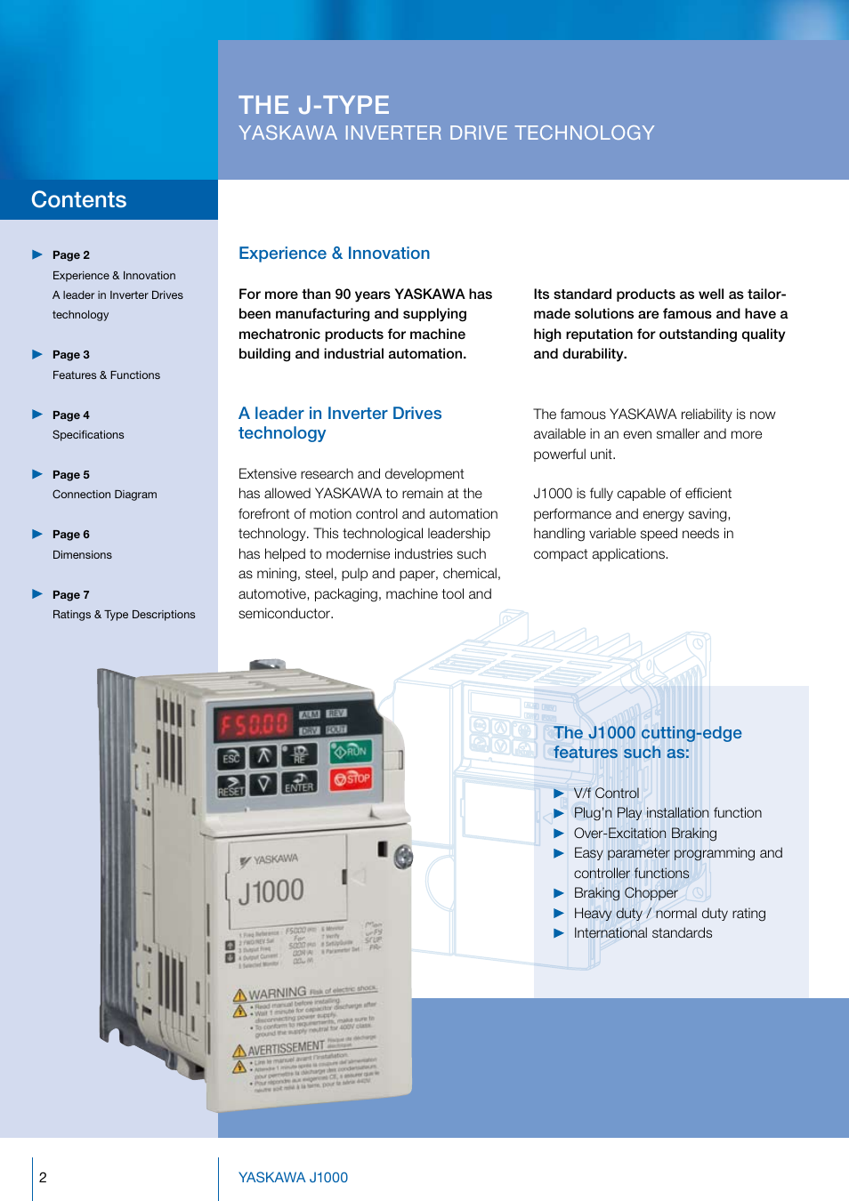 Crompton Controls CIMR-JC4A0001BAA User Manual | Page 2 / 8