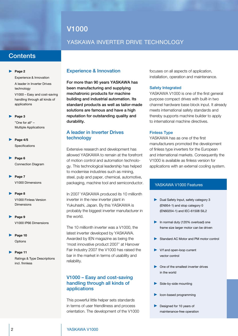 Crompton Controls CIMR-VC4A0001BAA User Manual | Page 2 / 12