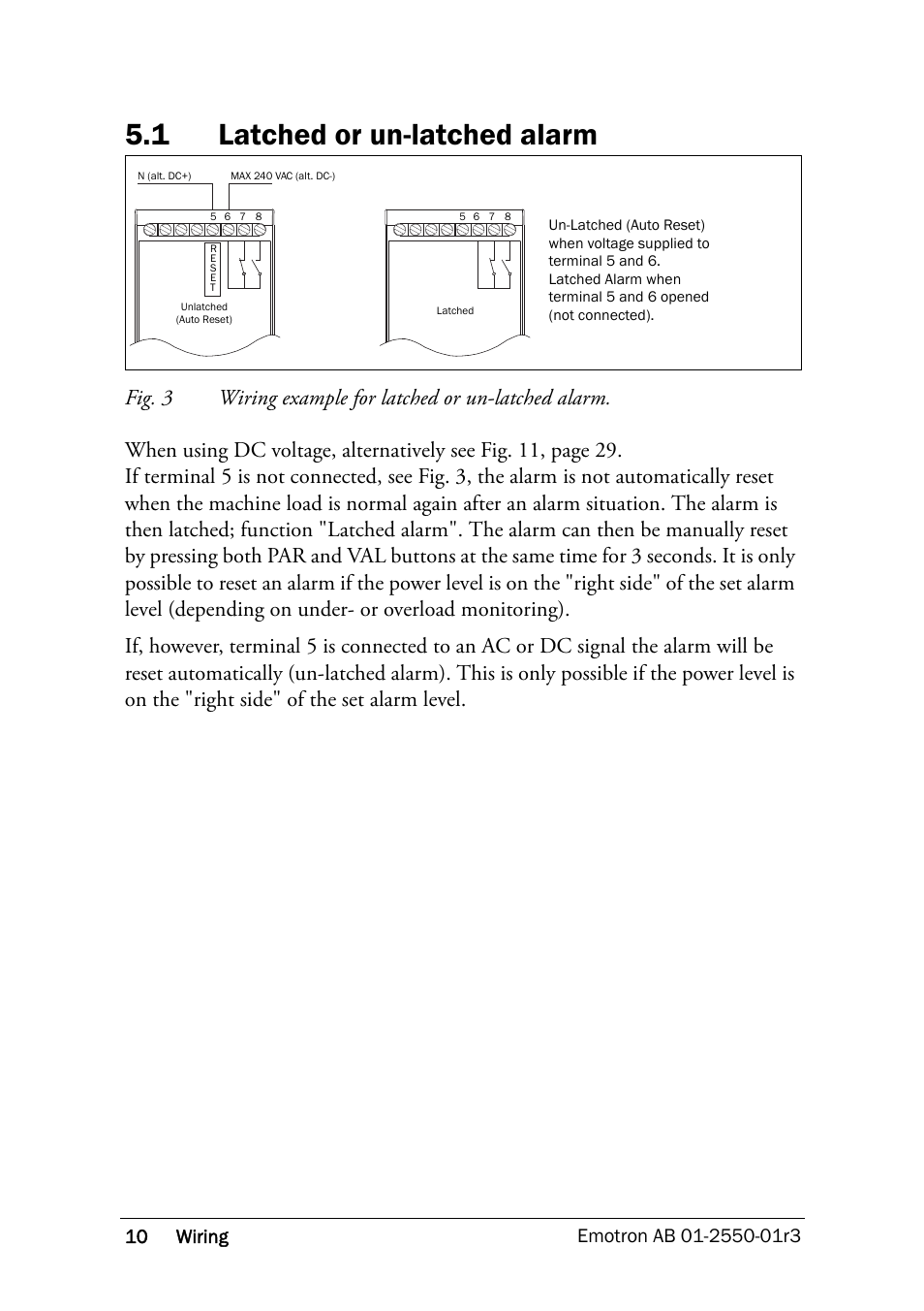 1 latched or un-latched alarm, Latched or un-latched alarm | Crompton Controls M10 User Manual | Page 12 / 34