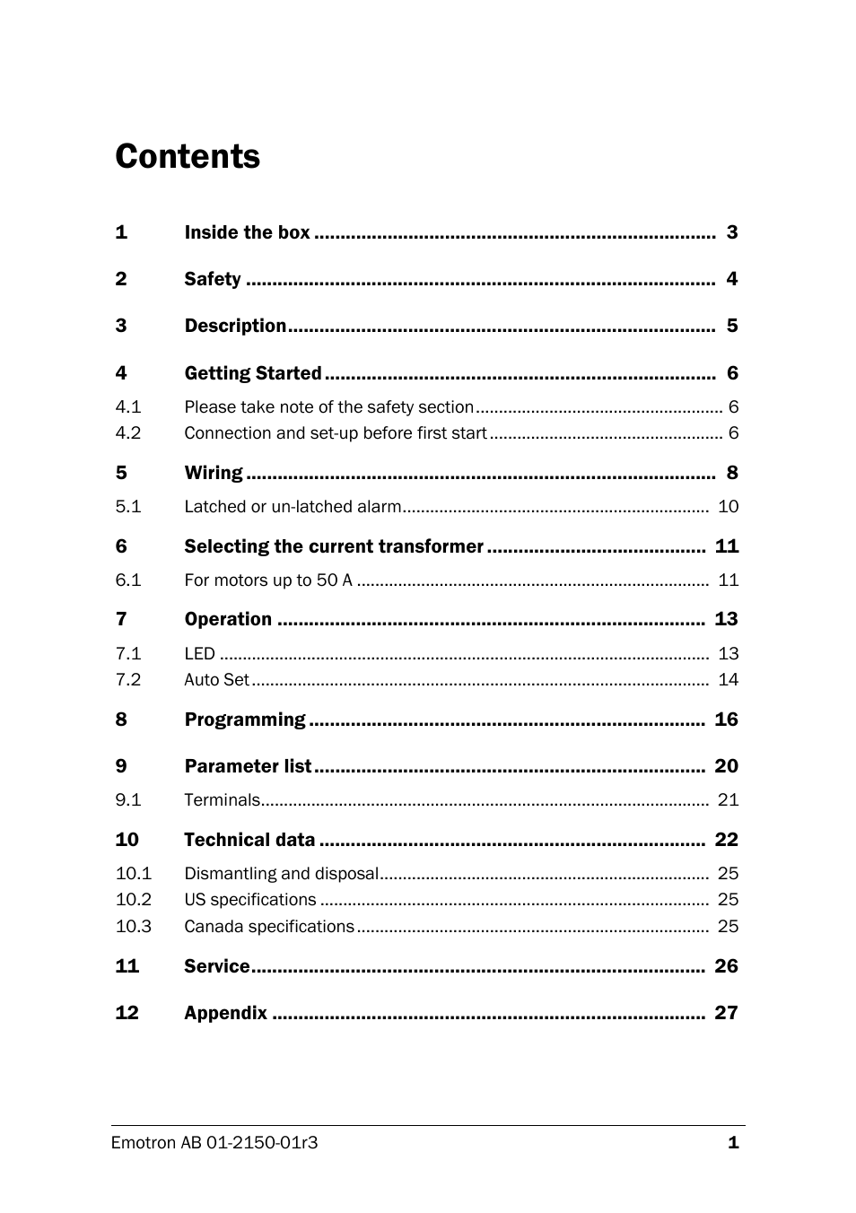 Crompton Controls M10 User Manual | Page 3 / 34