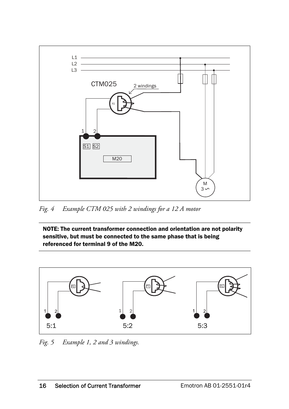 Fig. 5, Fig. 5:1 the motor, Fig. 5:2 s | Fig. 5:3, 3, Ctm025 | Crompton Controls M20 User Manual | Page 17 / 56