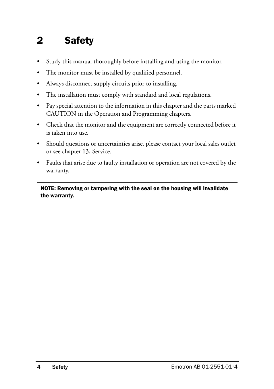 2 safety, Safety, 2safety | Crompton Controls M20 User Manual | Page 5 / 56