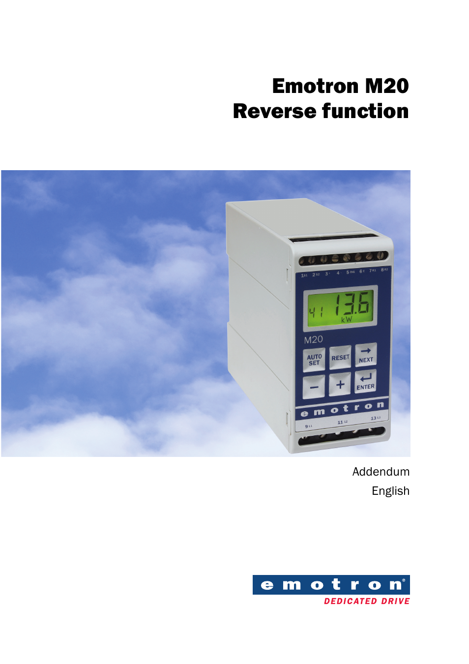 Emotron m20 reverse function | Crompton Controls M20 User Manual | Page 53 / 56