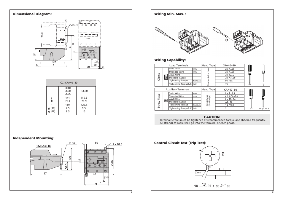 Crompton Controls CRA40/32 User Manual | Page 2 / 2