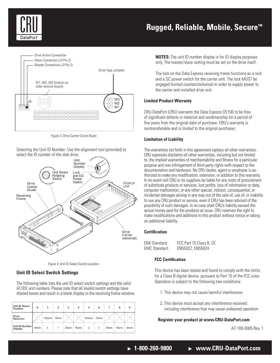 Rugged, reliable, mobile, secure | CRU DE100 IDE Carrier and Frame User Manual | Page 2 / 2