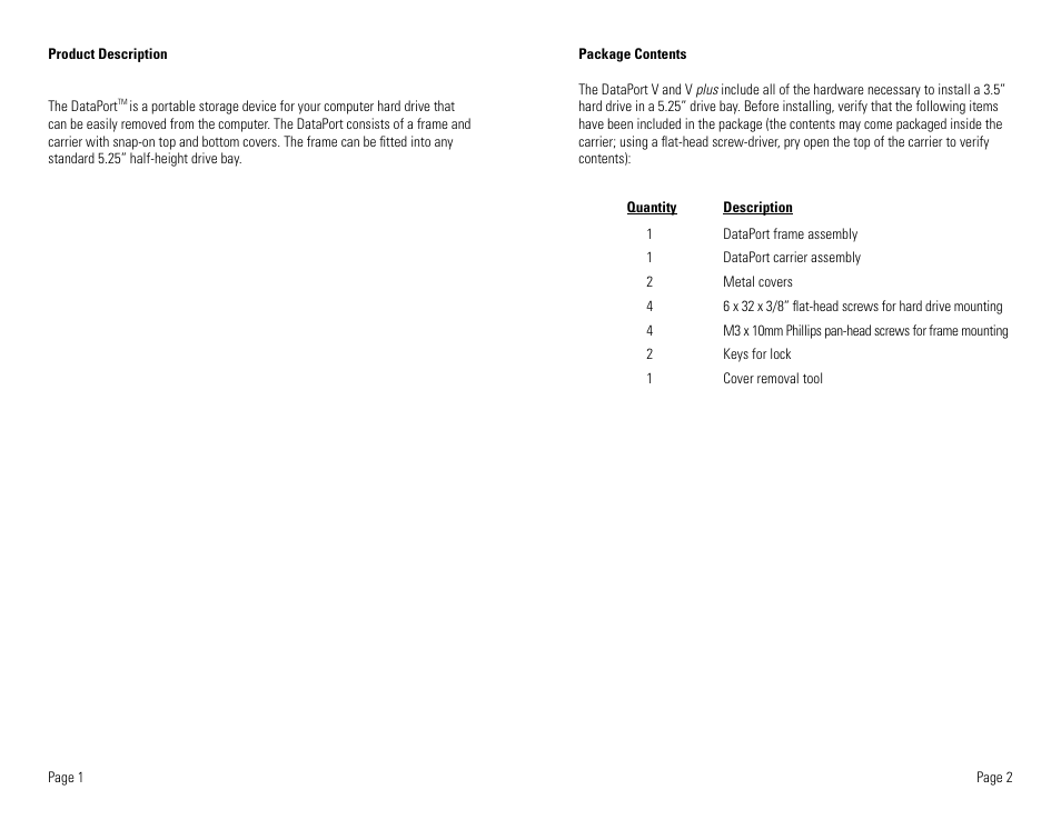 CRU DataPort 5 IDE/ATA-6 User Manual | Page 3 / 7