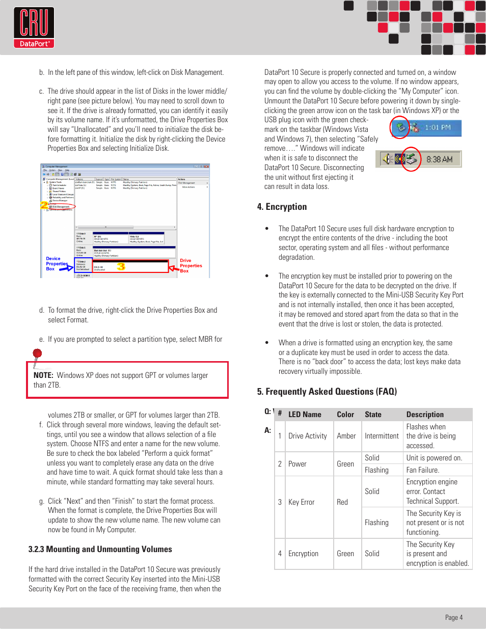CRU DataPort 10 Secure 256-bit User Manual | Page 5 / 7