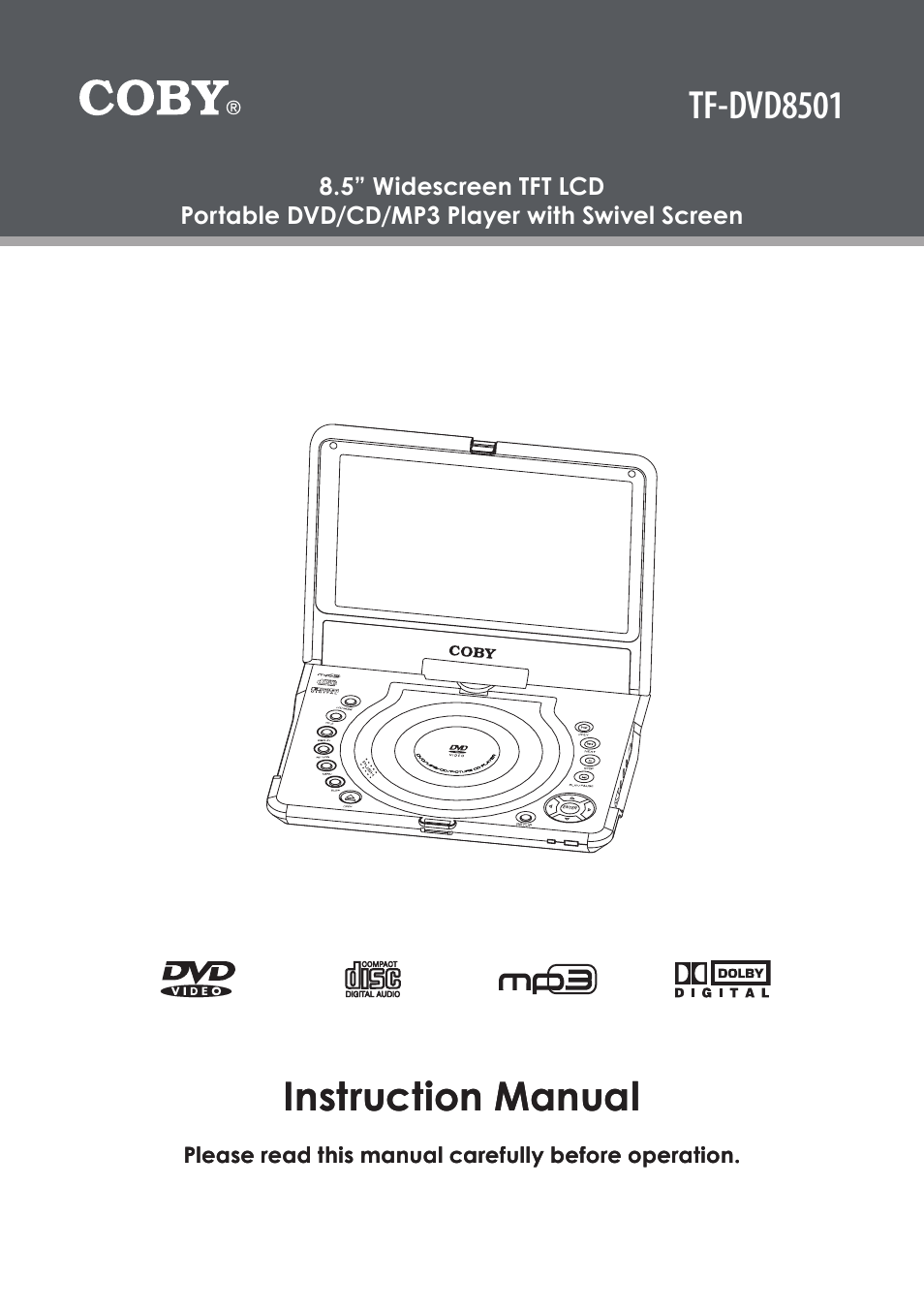 COBY electronic TF-DVD8501 User Manual | 32 pages