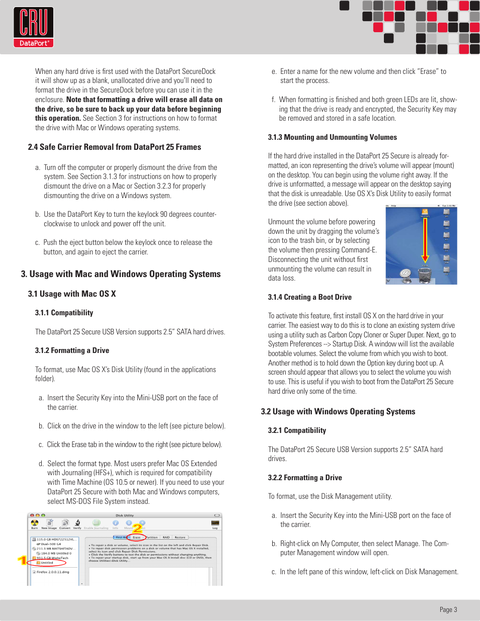 CRU DataPort 25 Secure USB User Manual | Page 4 / 7