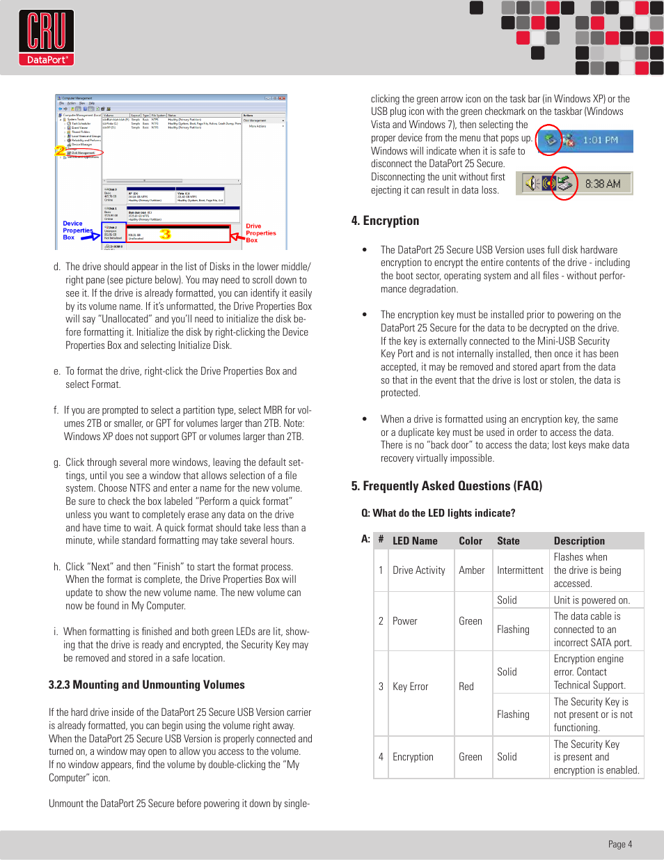CRU DataPort 25 Secure USB User Manual | Page 5 / 7