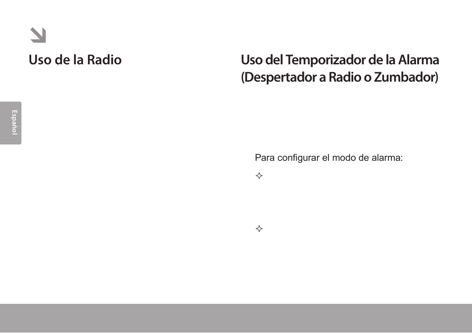 Funcionamiento, Uso de la radio | COBY electronic CRA59 User Manual | Page 20 / 44