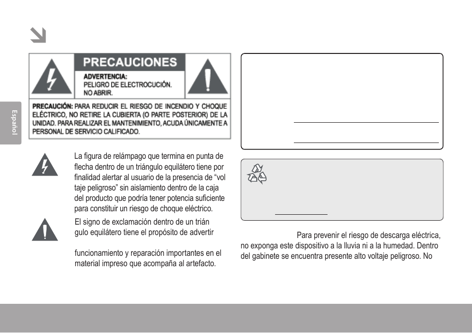 Avisos de seguridad | COBY electronic CRA59 User Manual | Page 26 / 44