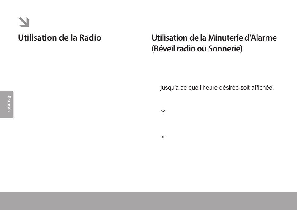 Fonctionnement, Utilisation de la radio | COBY electronic CRA59 User Manual | Page 34 / 44