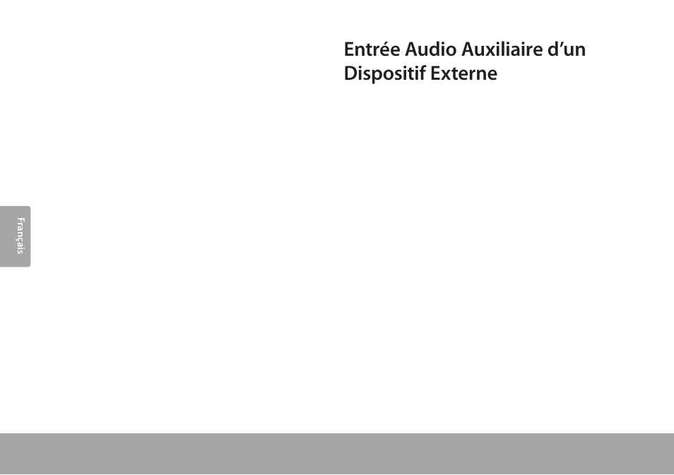 Entrée audio auxiliaire d’un dispositif externe | COBY electronic CRA59 User Manual | Page 36 / 44