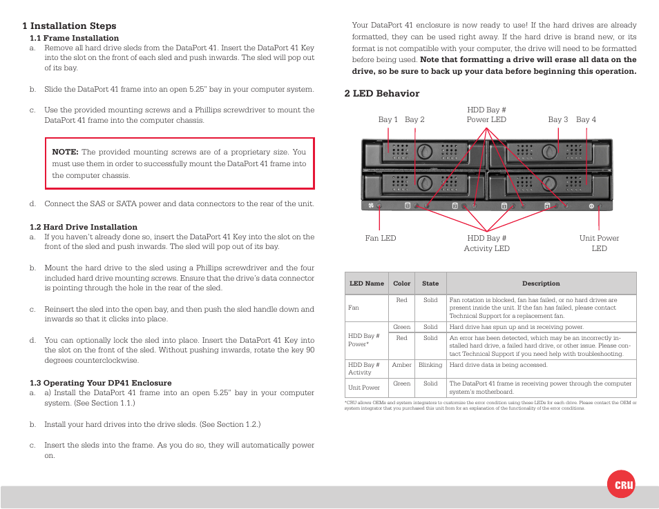 CRU DataPort 41 User Manual | Page 2 / 2
