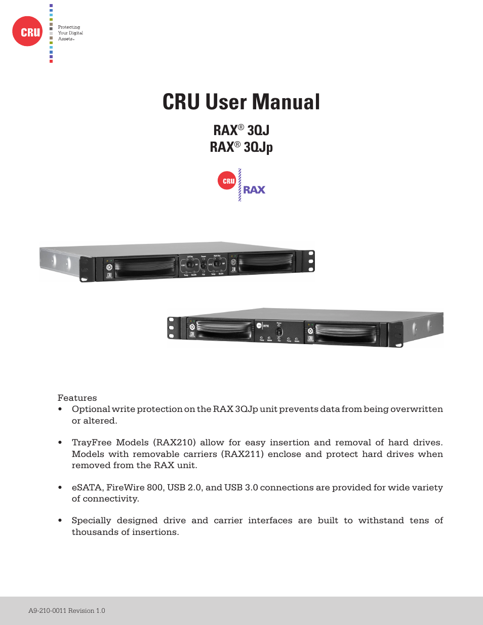 CRU RAX210-3QJ User Manual | 8 pages