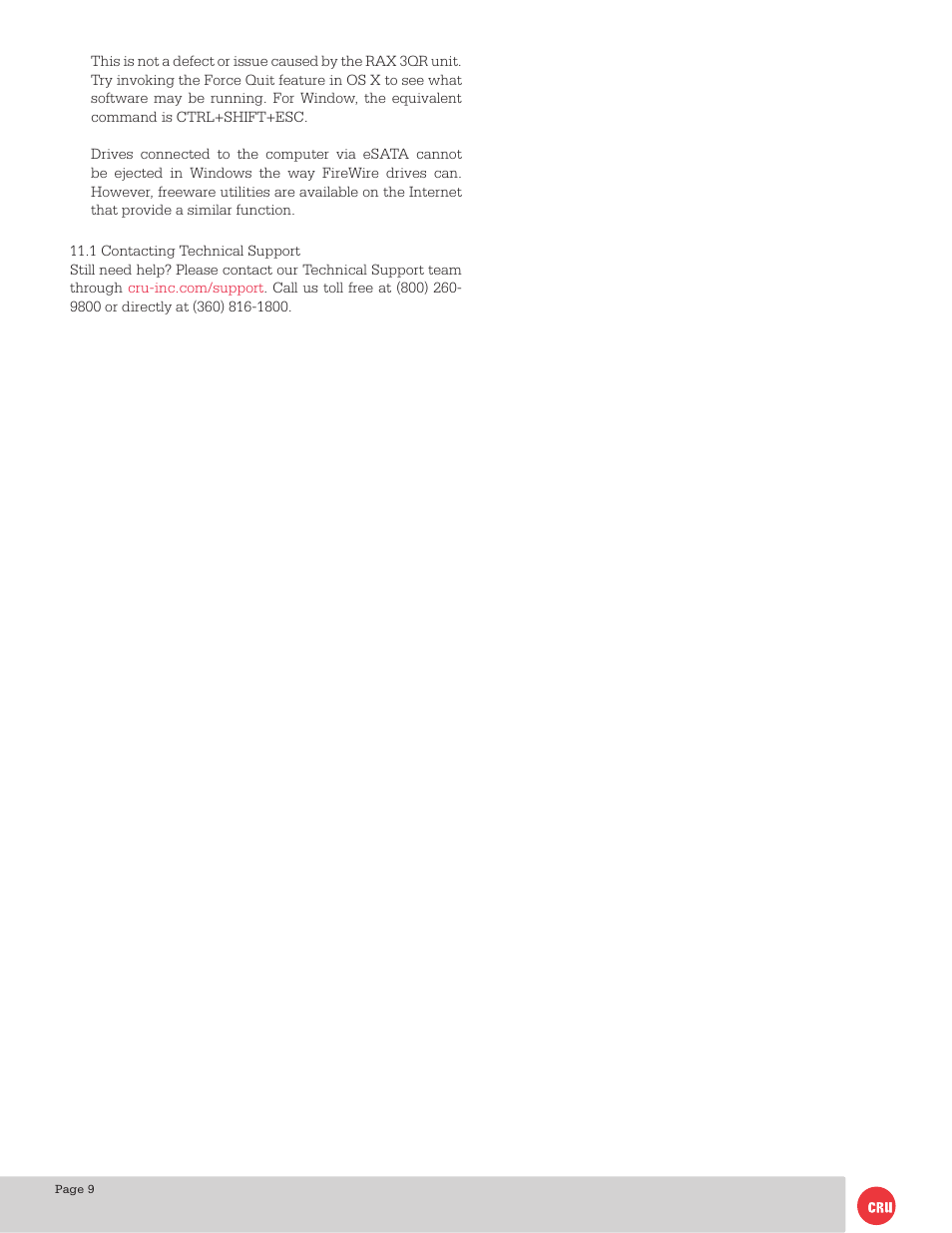 CRU RAX210-3QR User Manual | Page 9 / 10