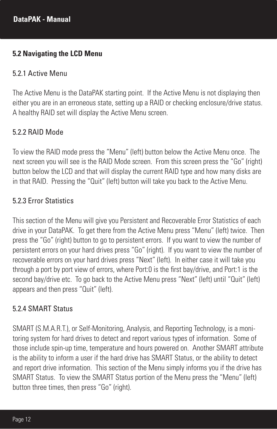 CRU DataPAK User Manual | Page 12 / 24