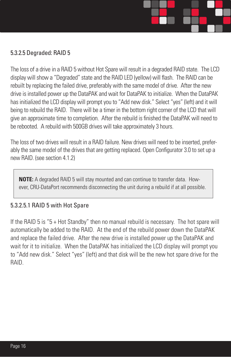 CRU DataPAK User Manual | Page 16 / 24