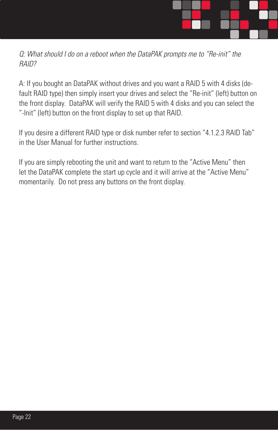 CRU DataPAK User Manual | Page 22 / 24