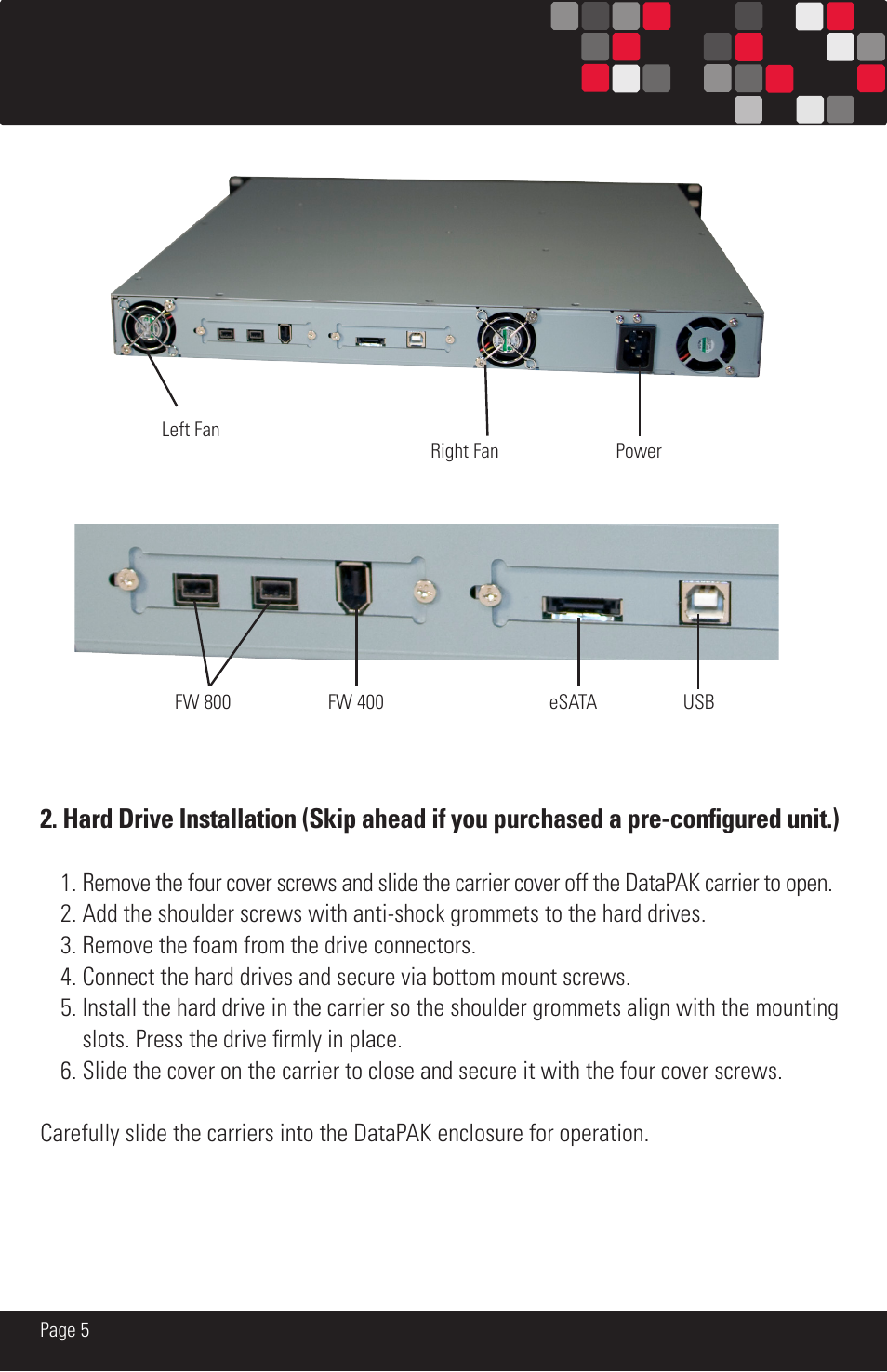 CRU DataPAK User Manual | Page 5 / 24