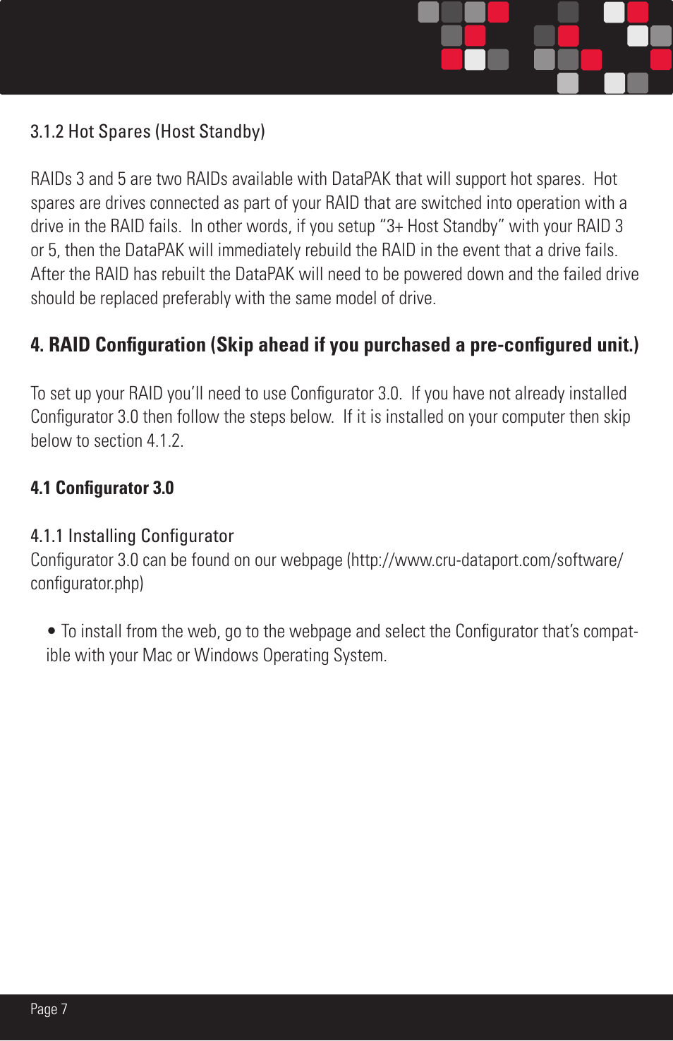 CRU DataPAK User Manual | Page 7 / 24