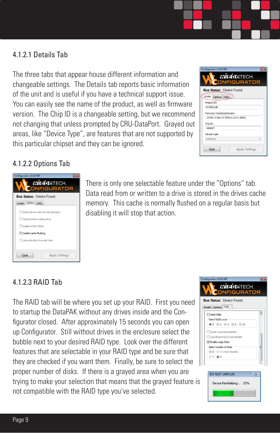 CRU DataPAK User Manual | Page 9 / 24