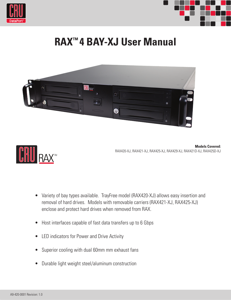 CRU RAX420-XJ User Manual | 6 pages