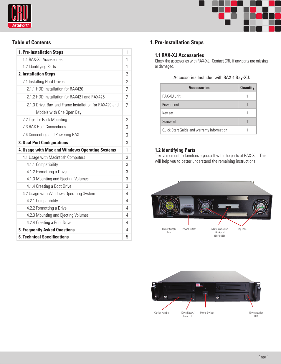 CRU RAX420-XJ User Manual | Page 2 / 6