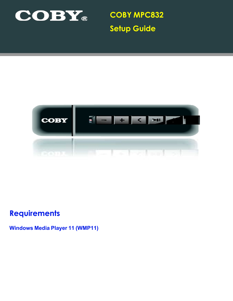 COBY electronic MPC832 User Manual | 10 pages