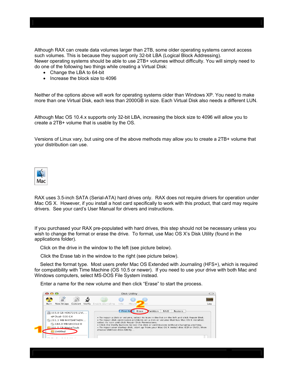 1 compatibility, Usage with mac and windows operating systems | CRU RAX840-IR User Manual | Page 10 / 13