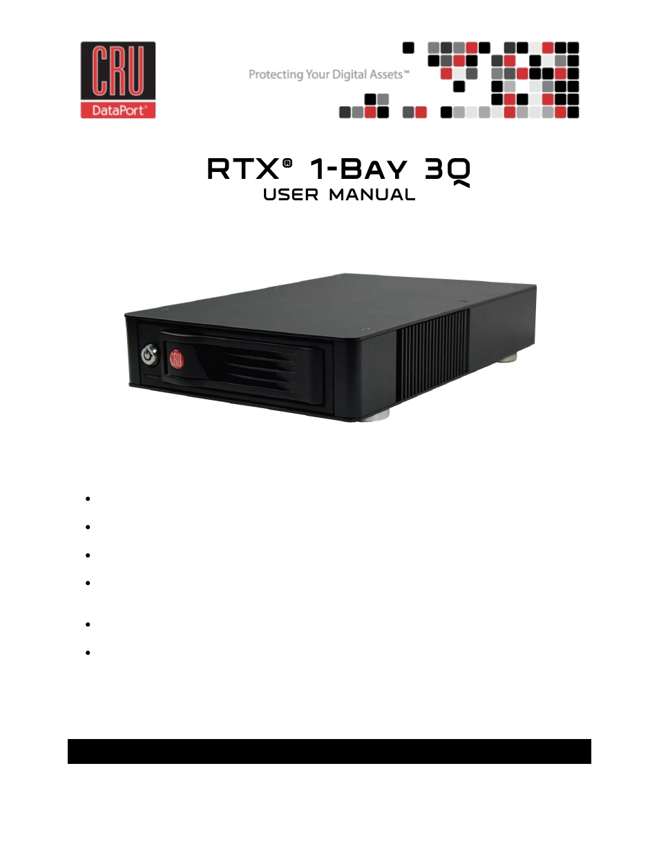 CRU RTX111-3Q User Manual | 9 pages