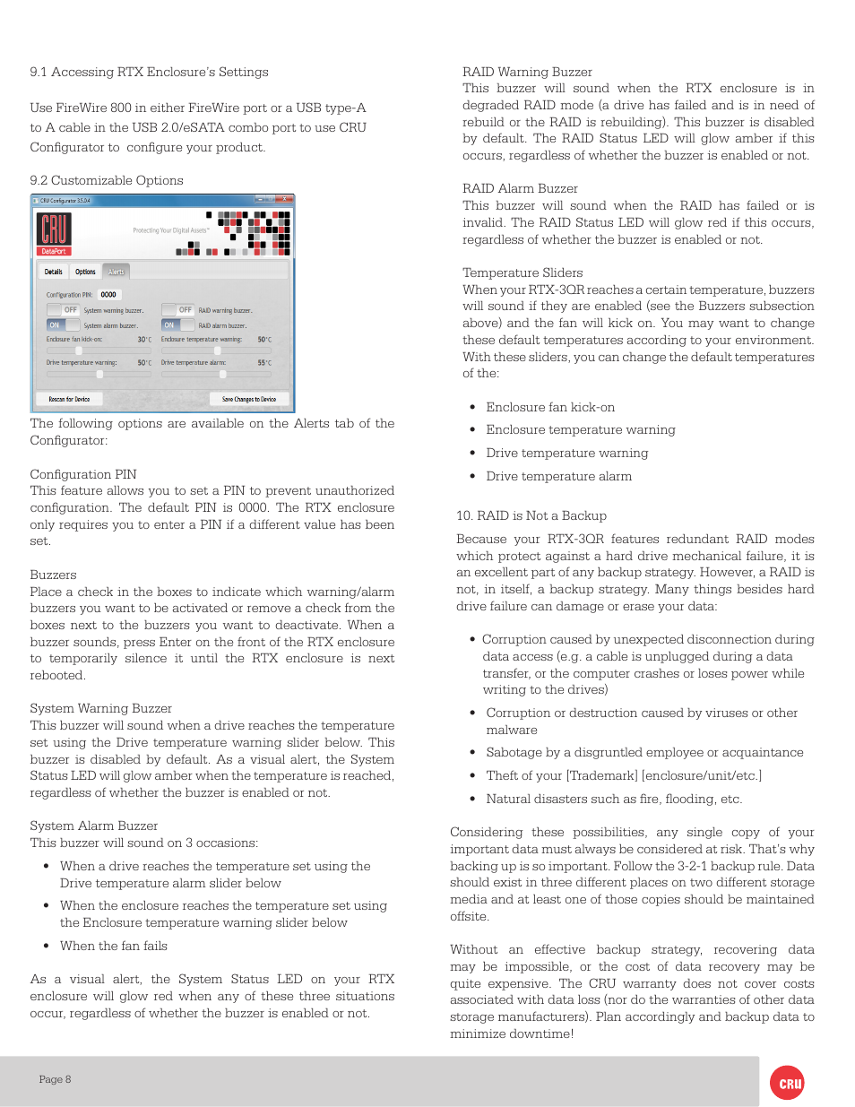 CRU RTX220-3QR User Manual | Page 8 / 9