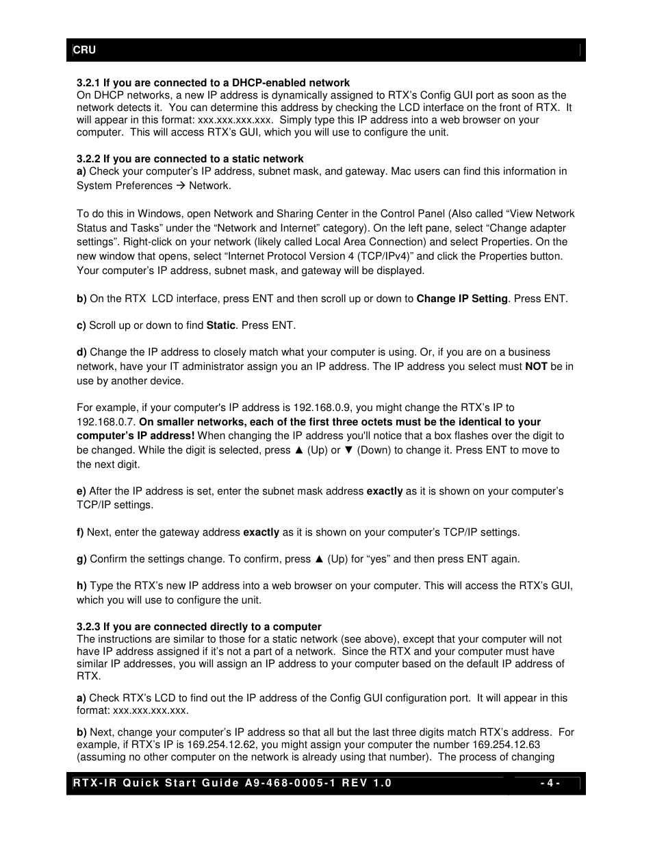 CRU RTX410-IR User Manual | Page 4 / 13