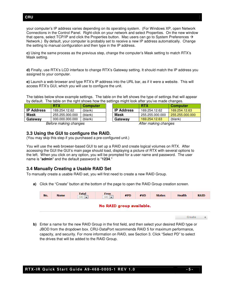 CRU RTX410-IR User Manual | Page 5 / 13
