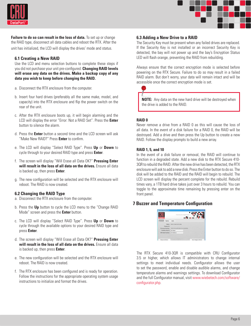 CRU RTX Secure 410-3QR User Manual | Page 6 / 10