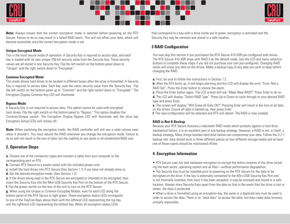 CRU RTX Secure 410-3QR User Manual | Page 2 / 2