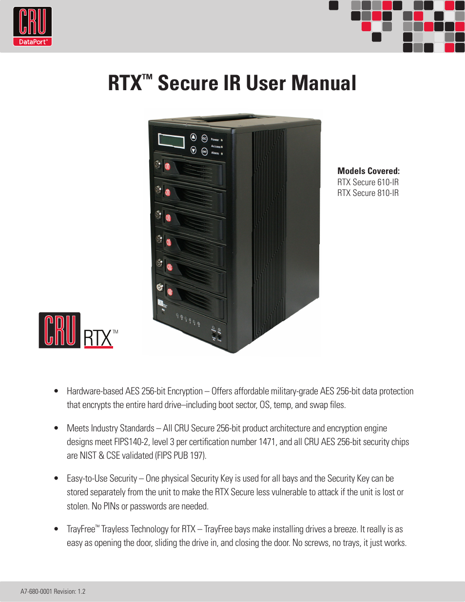 CRU RTX Secure 610-IR User Manual | 31 pages