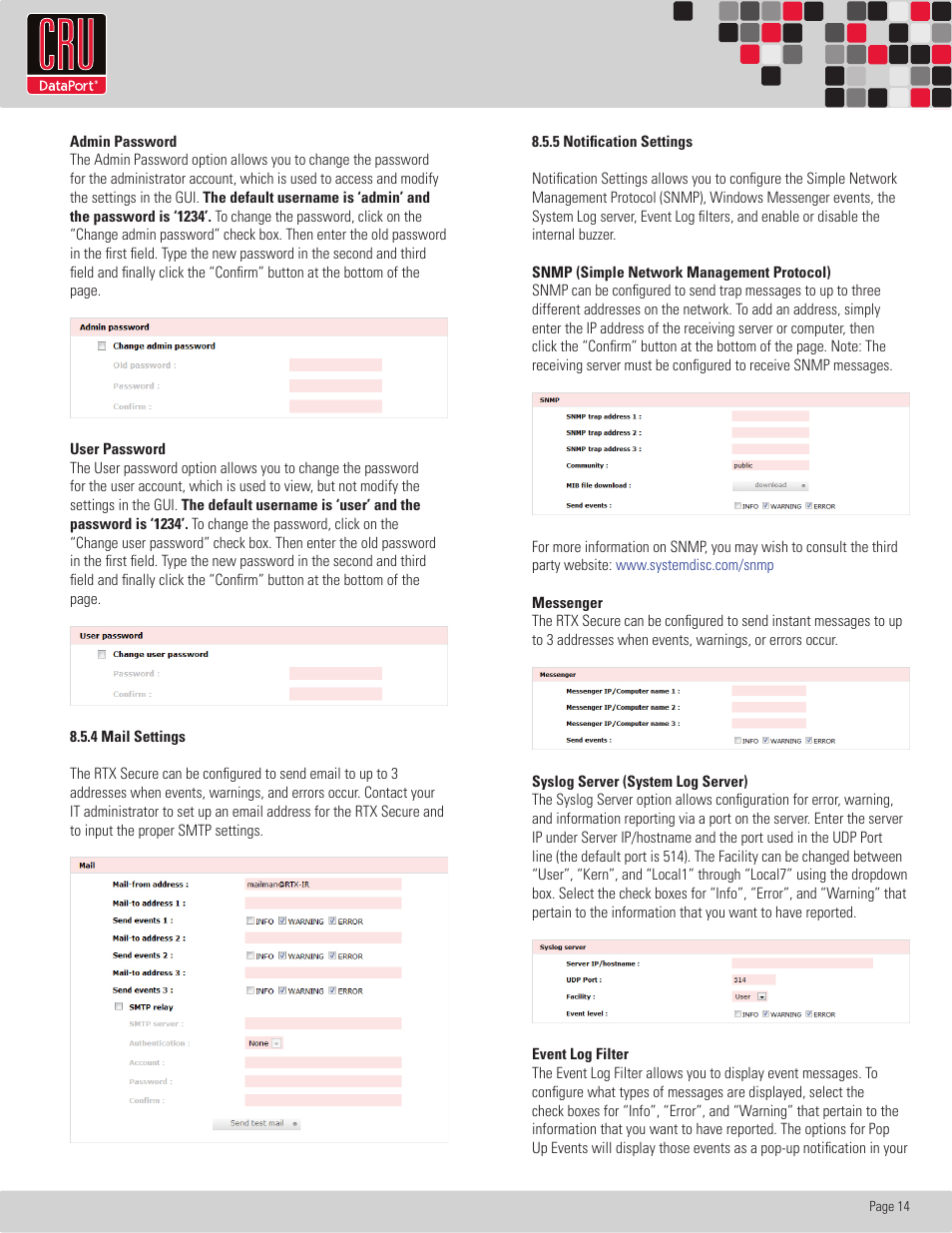 CRU RTX Secure 610-IR User Manual | Page 14 / 31