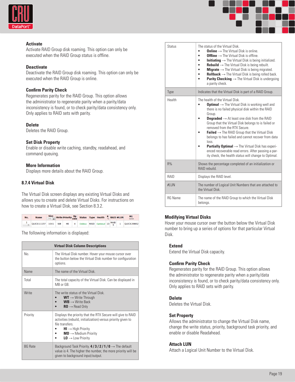 Rtx220 qr - manual | CRU RTX Secure 610-IR User Manual | Page 19 / 31