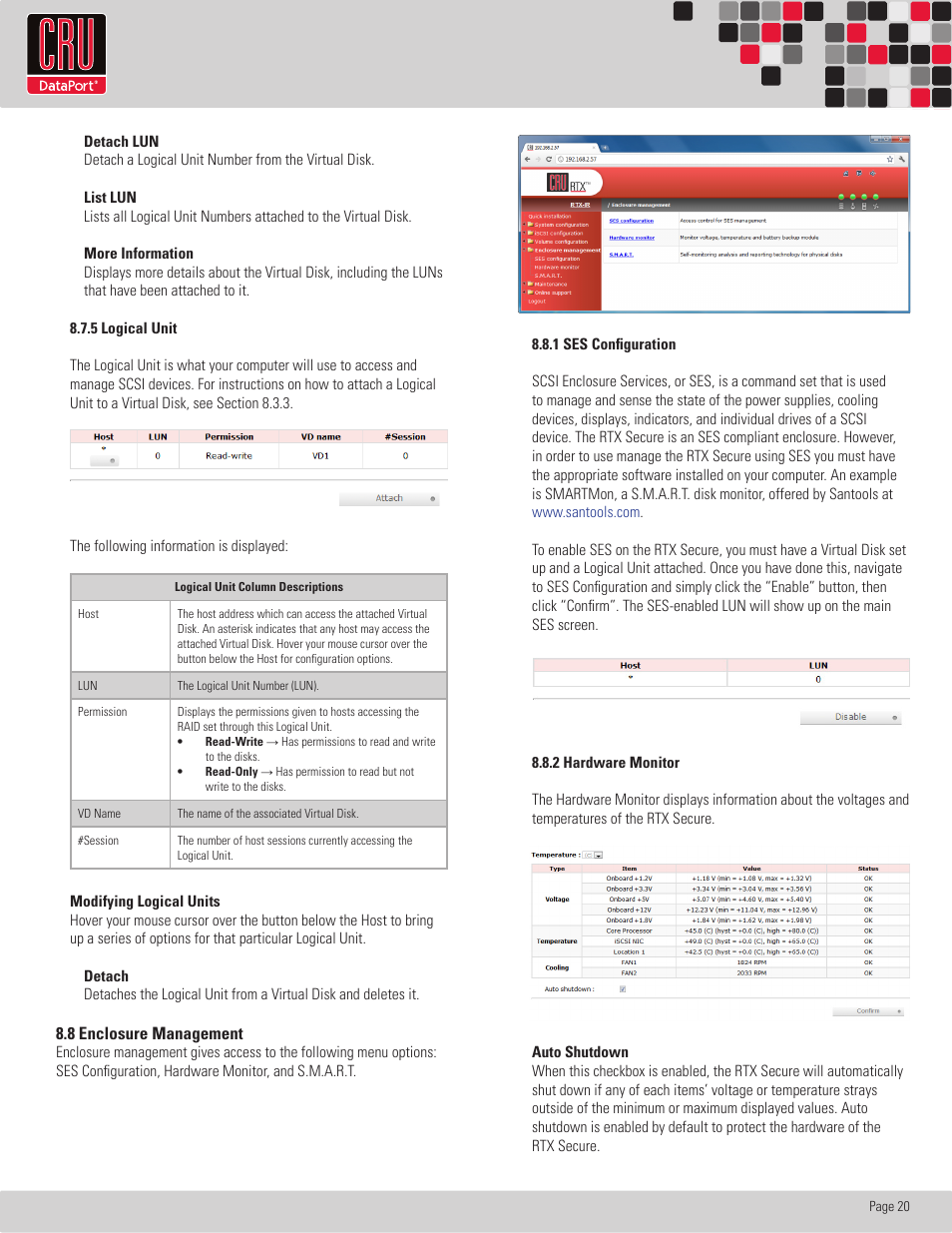 Rtx220 qr - manual | CRU RTX Secure 610-IR User Manual | Page 20 / 31