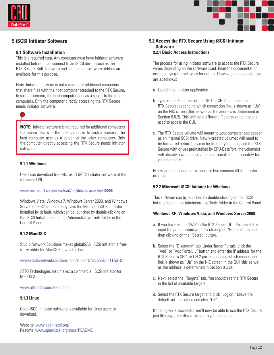 CRU RTX Secure 610-IR User Manual | Page 22 / 31