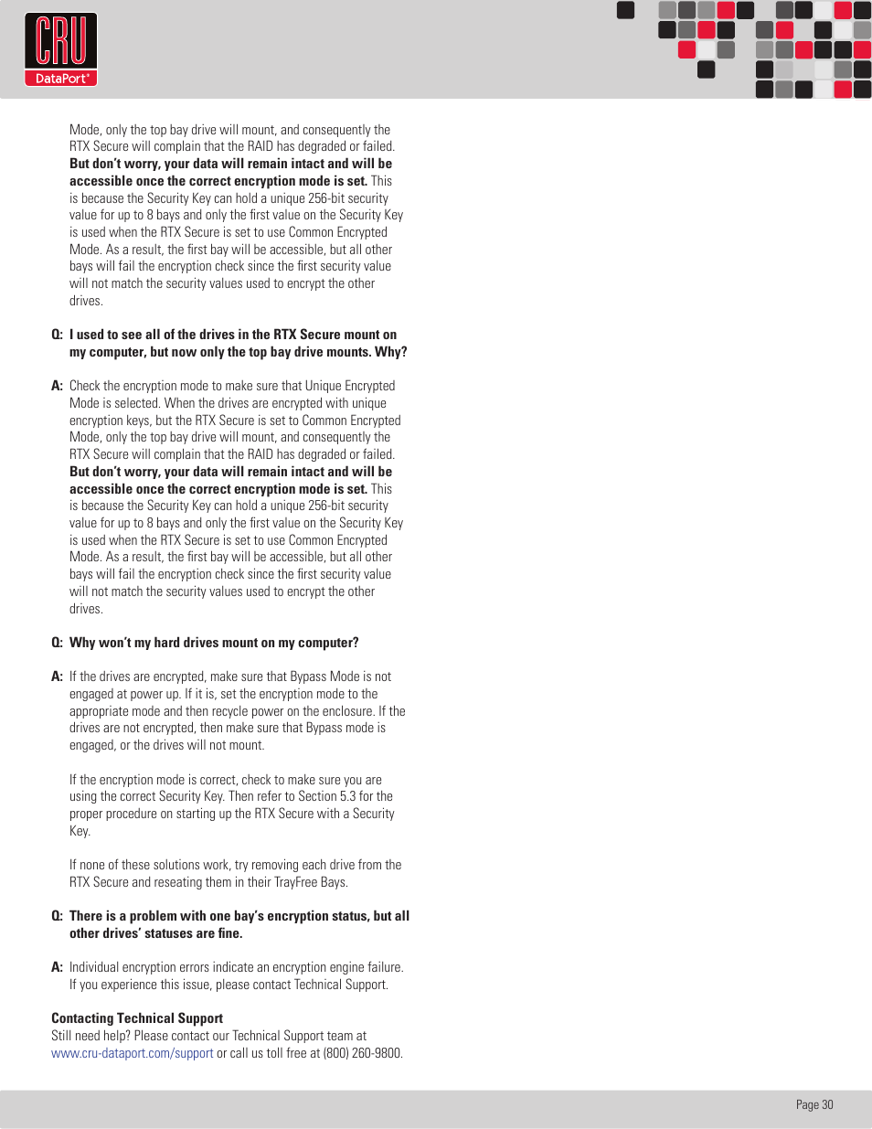 CRU RTX Secure 610-IR User Manual | Page 30 / 31